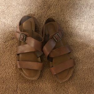 Bella Vita Brown Leather Sandals made in Italy